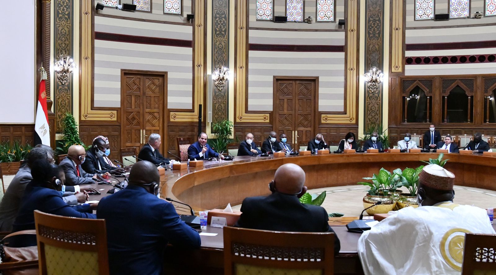 السيسى يستقبل رؤساء المحاكم الدستورية والعليا الأفارقة