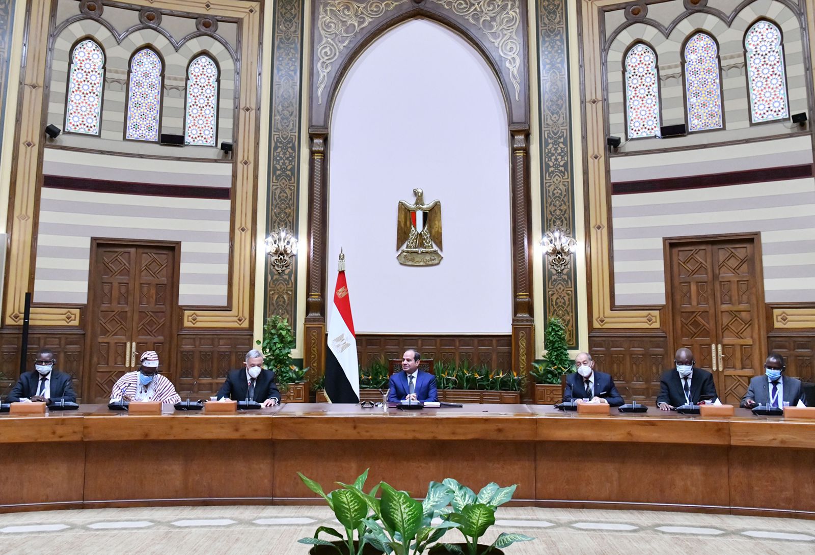 السيسى يستقبل رؤساء المحاكم الدستورية والعليا الأفارقة