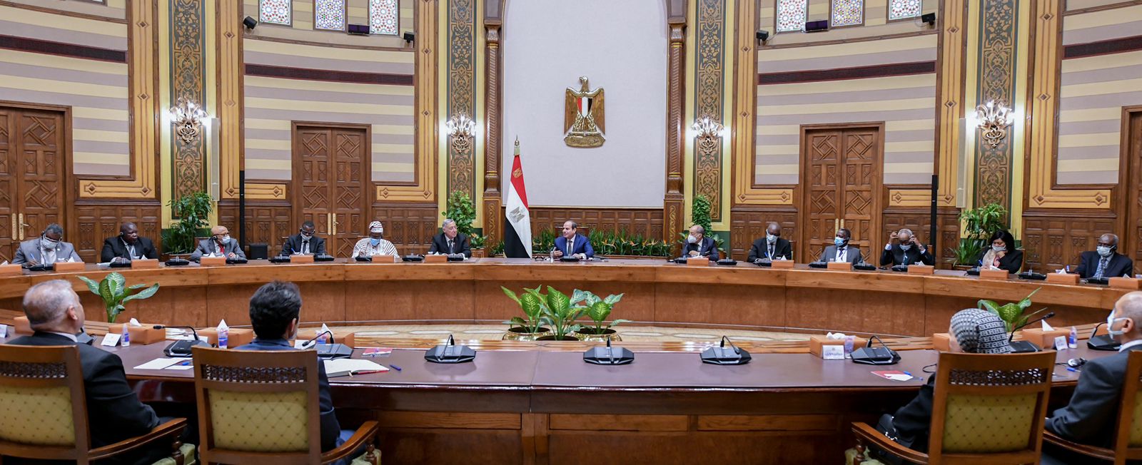السيسى يستقبل رؤساء المحاكم الدستورية والعليا الأفارقة