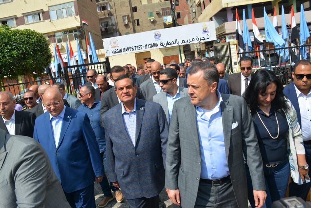 جانب من افتتاح منطقة شجرة السيدة العذراء مريم