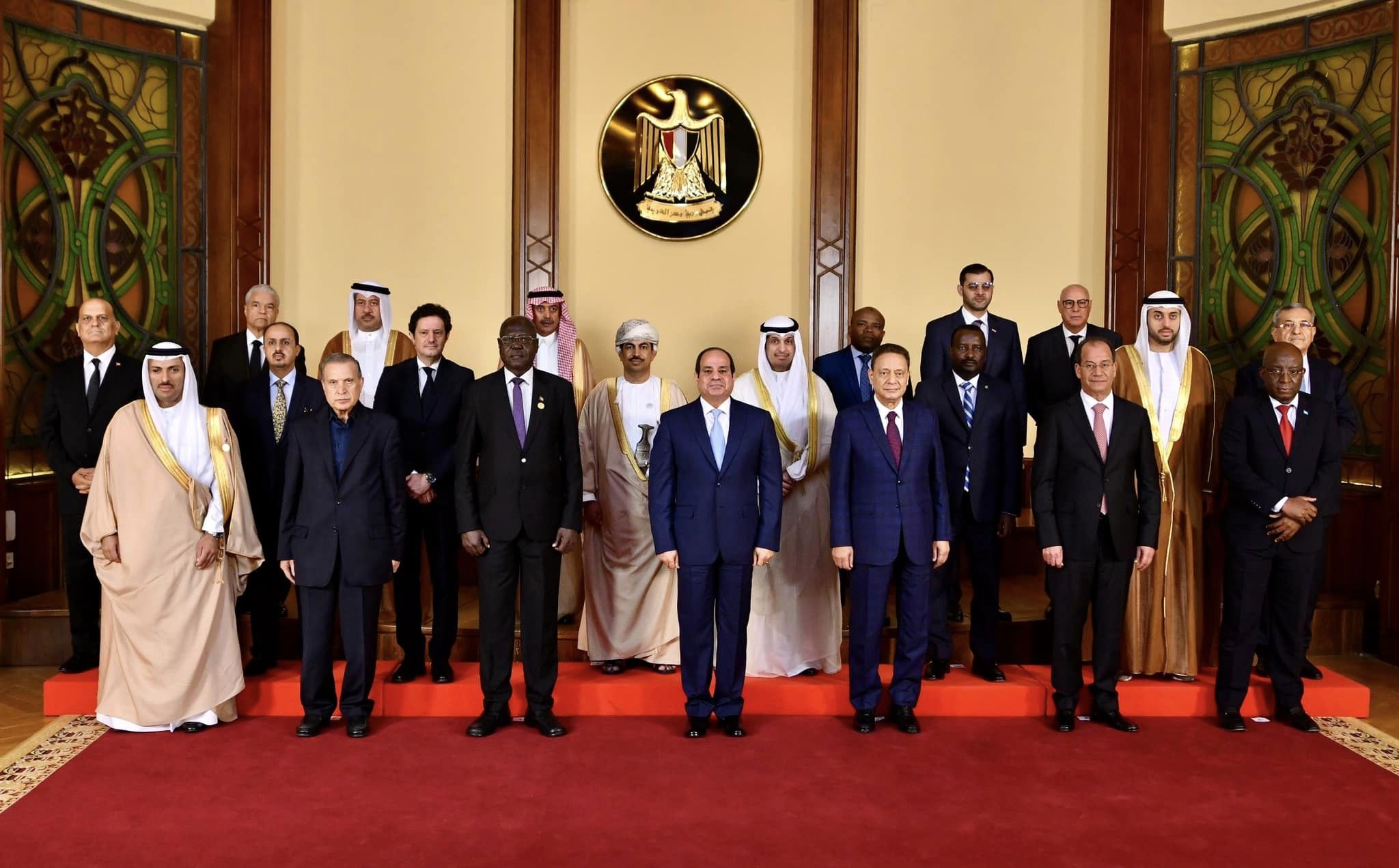الرئيس السيسى يستقبل وزراء الإعلام العرب بقصر الاتحادية