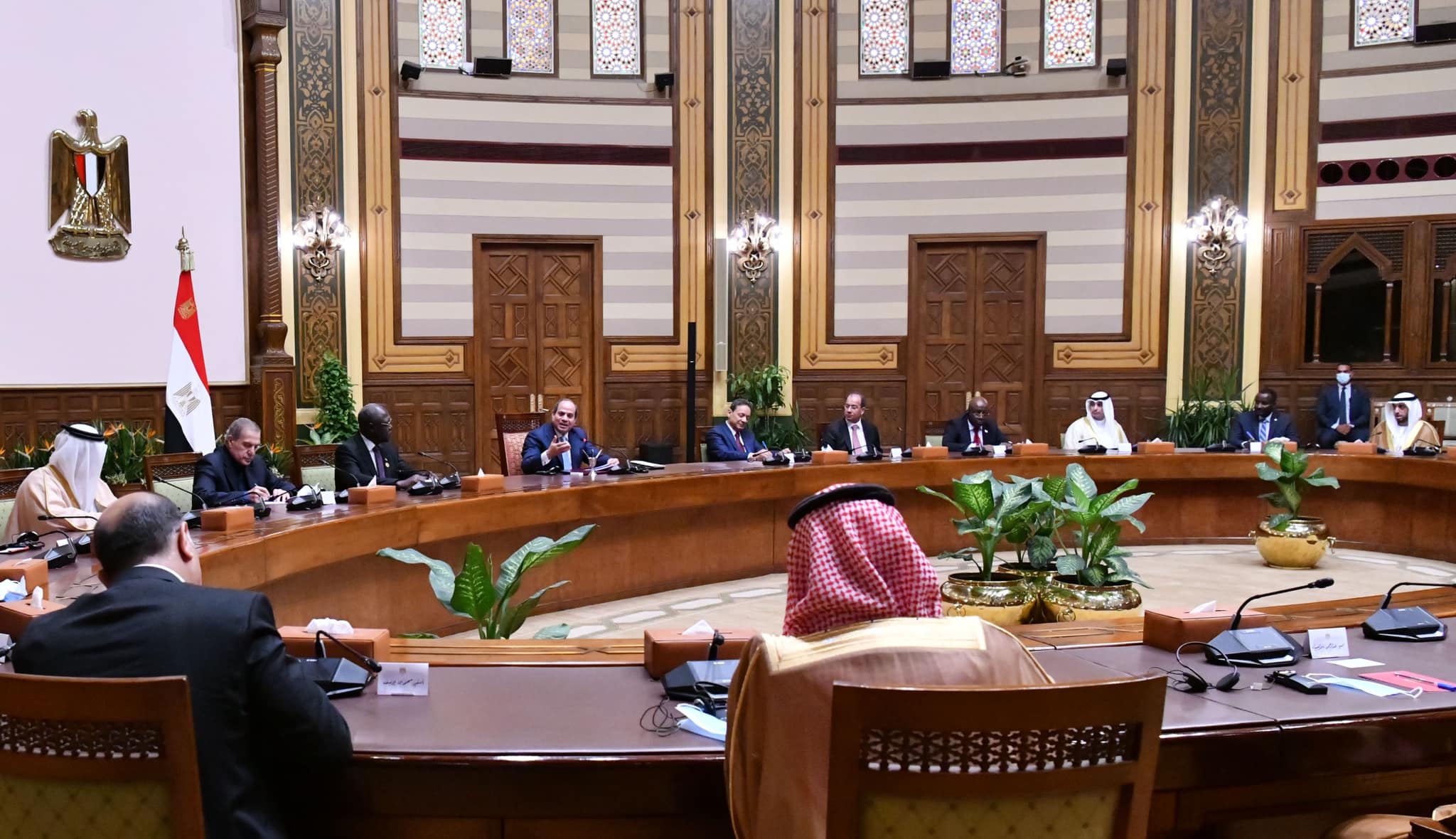 الرئيس السيسى يستقبل وزراء الإعلام العرب بقصر الاتحادية
