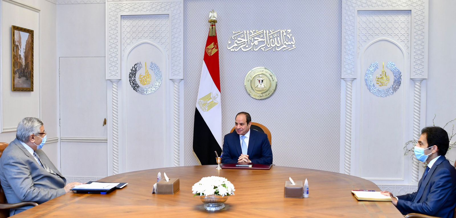 اجتماع الرئيس السيسي اليوم مع الدكتور محمد عوض تاج