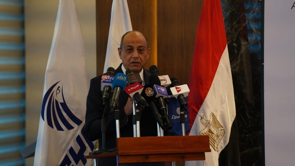 مراسم إنطلاق أولى رحلات شركة مصر للطيران إلى مدينة مانشستر بالمملكة المتحدة