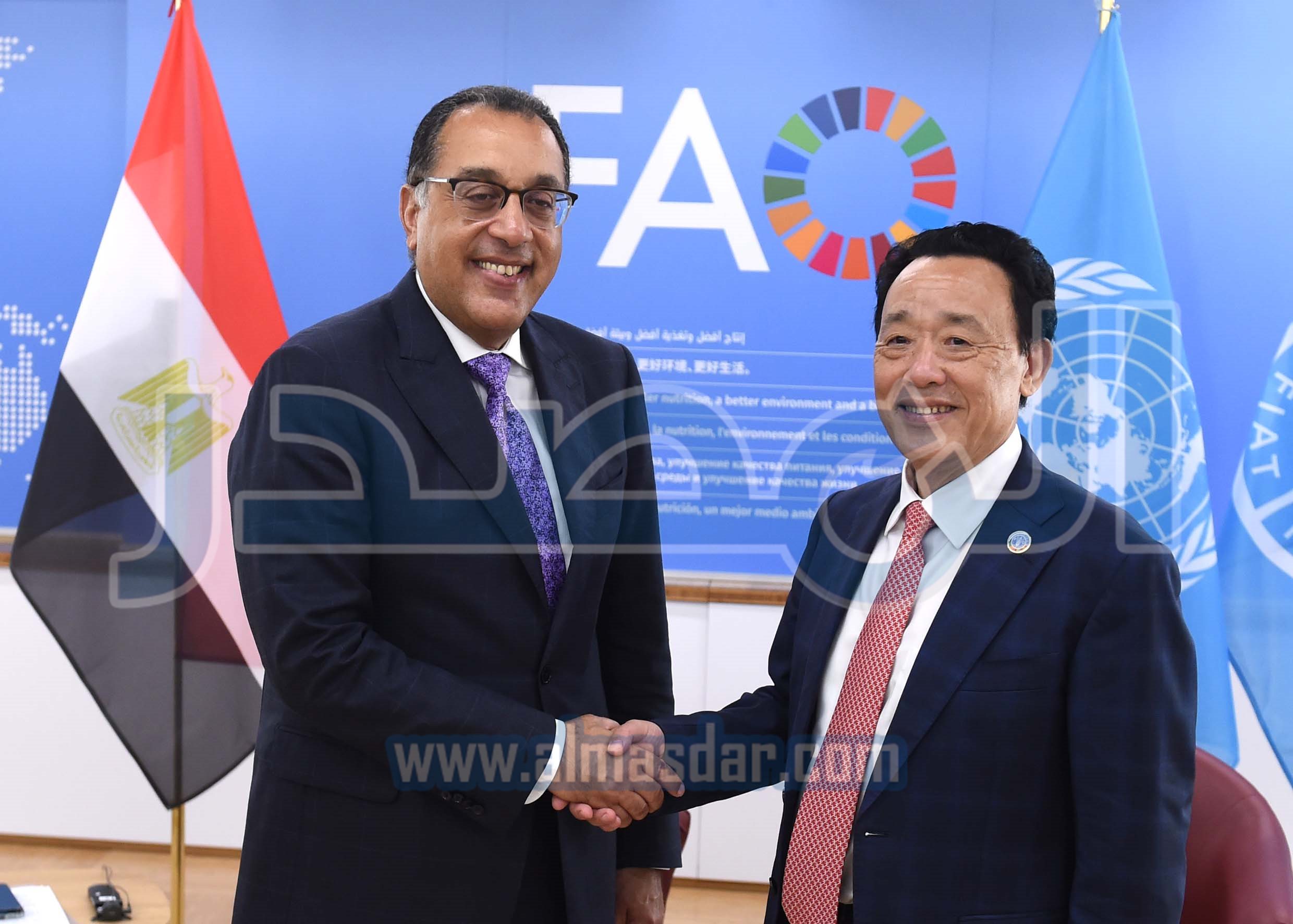 مدبولى يلتقى المدير العام لمنظمة الأغذية والزراعة �الفاو�