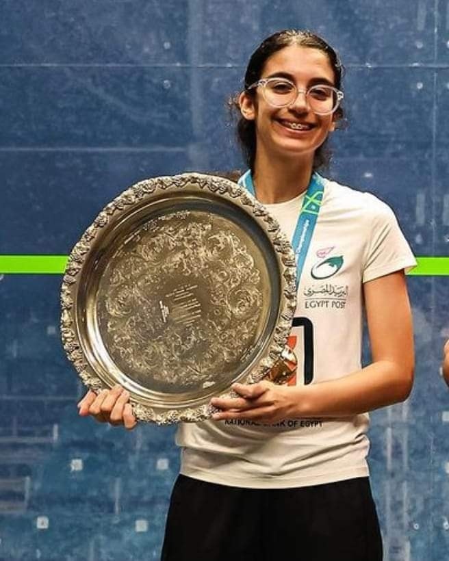 أمينة عرفي لاعبة منتخب مصر للإسكواش
