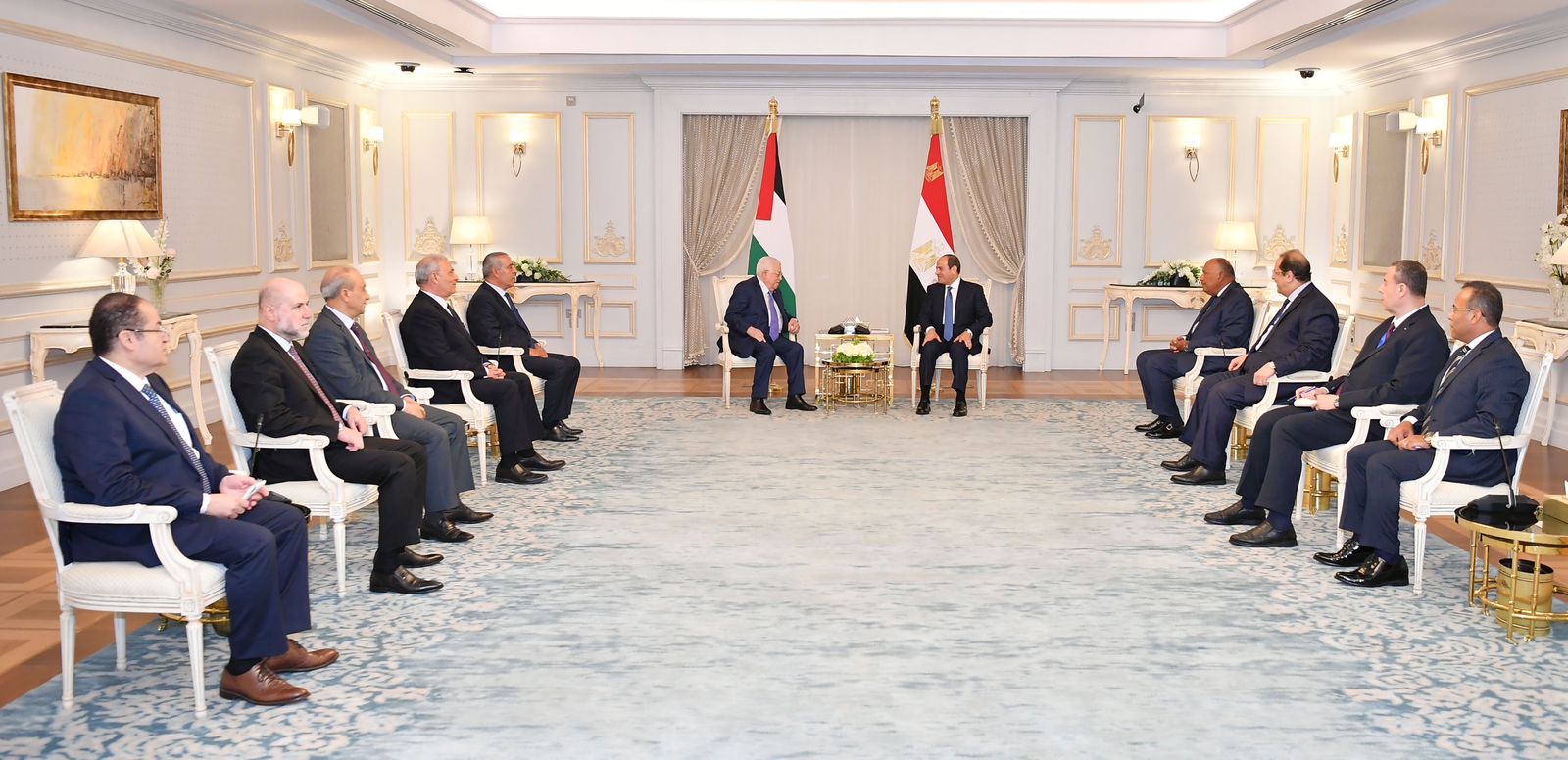 استقبال الرئيس عبد الفتاح السيسي اليوم للرئيس الفلسطيني