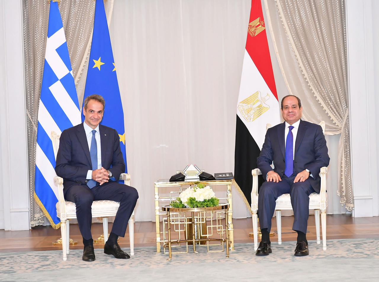 الرئيس عبد الفتاح السيسي يلتقى رئيس وزراء اليونان