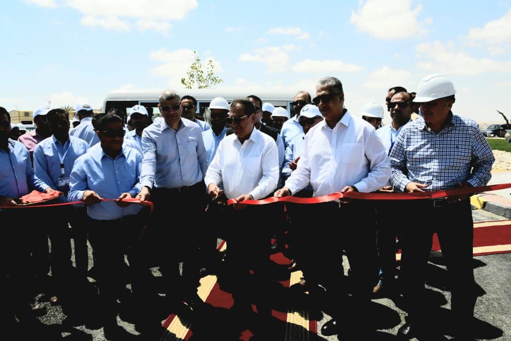 وزير البترول يضع حجر اساس مشروع منطقة تخزين وتداول المنتجات البترولية جنوب ميناء الحمراء