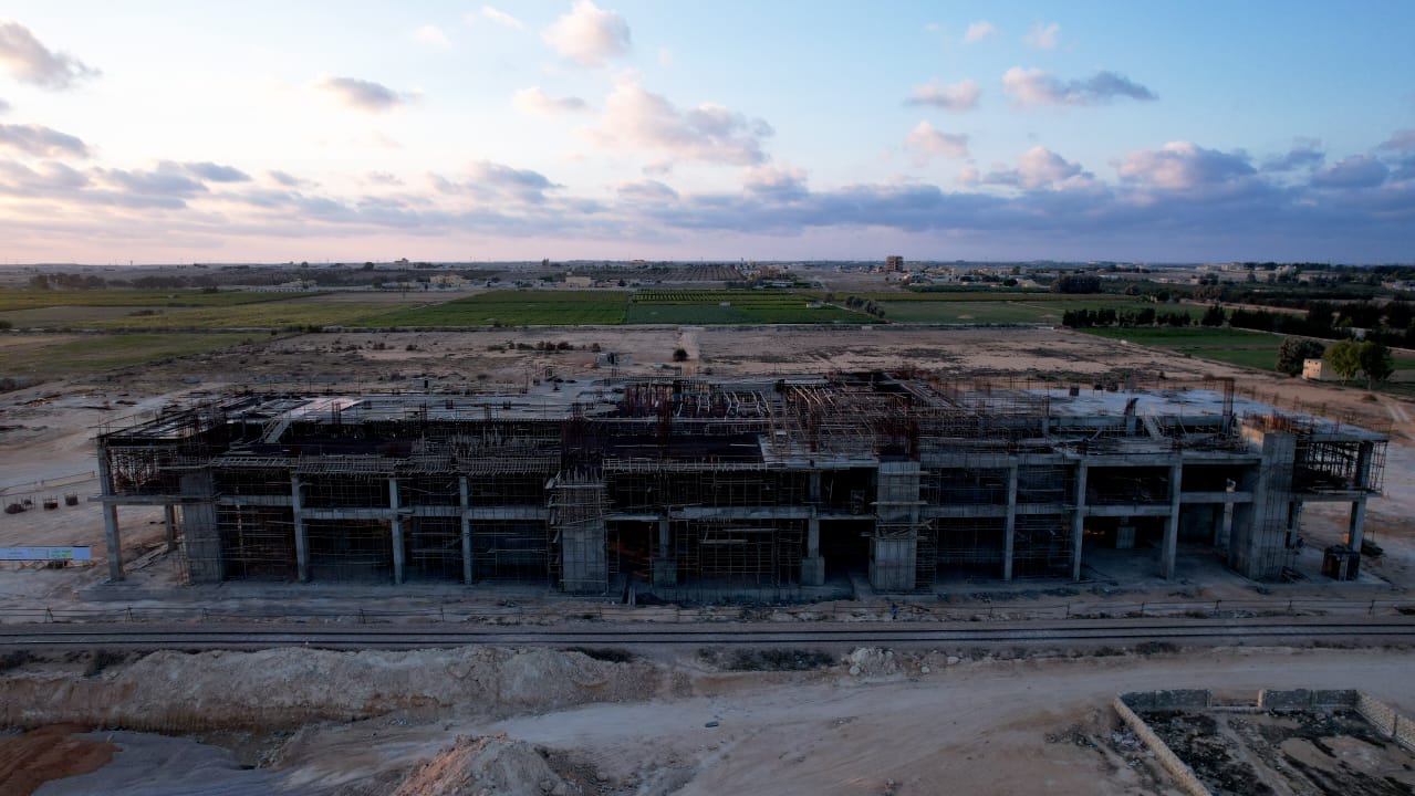 محطة الحمام لمشروع القطار الكهربائى السريع