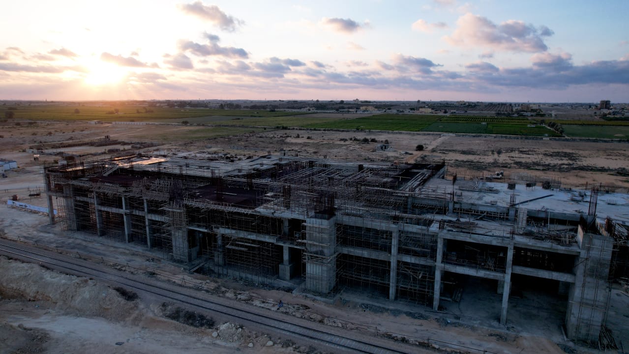 محطة الحمام لمشروع القطار الكهربائى السريع
