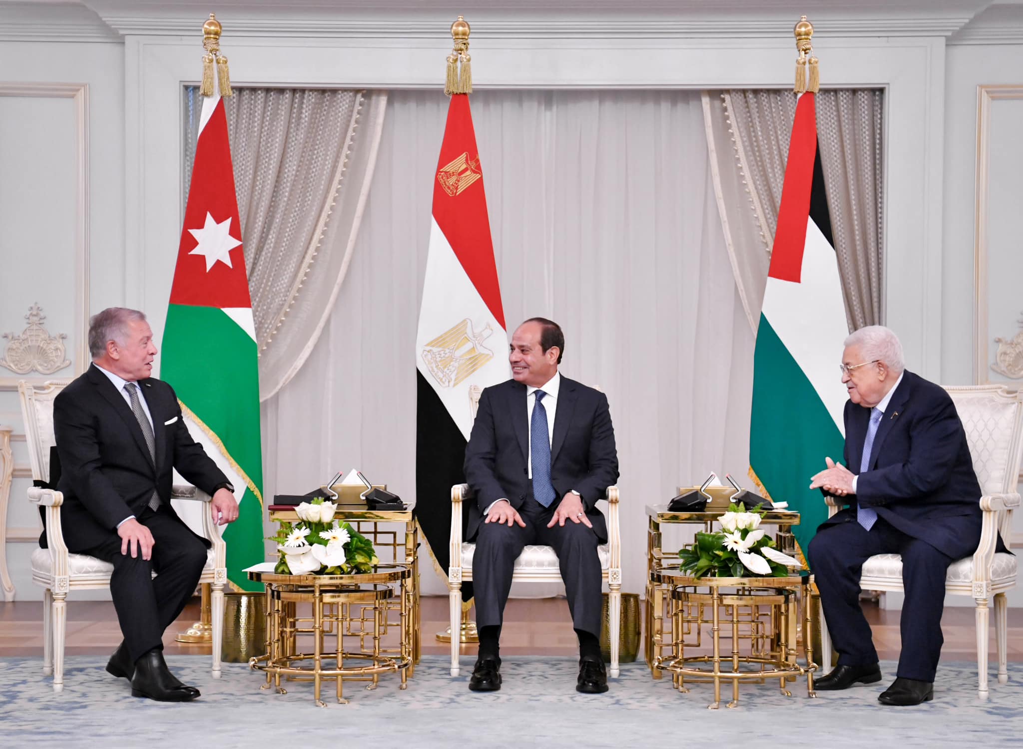 القمة الثلاثية المصرية الأردنية الفلسطينية
