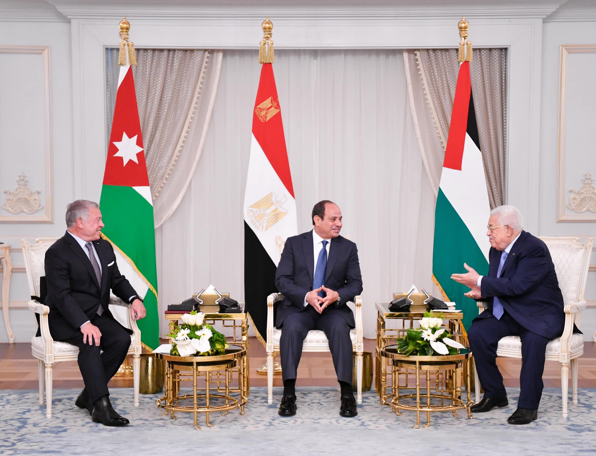 القمة الثلاثية المصرية الأردنية الفلسطينية