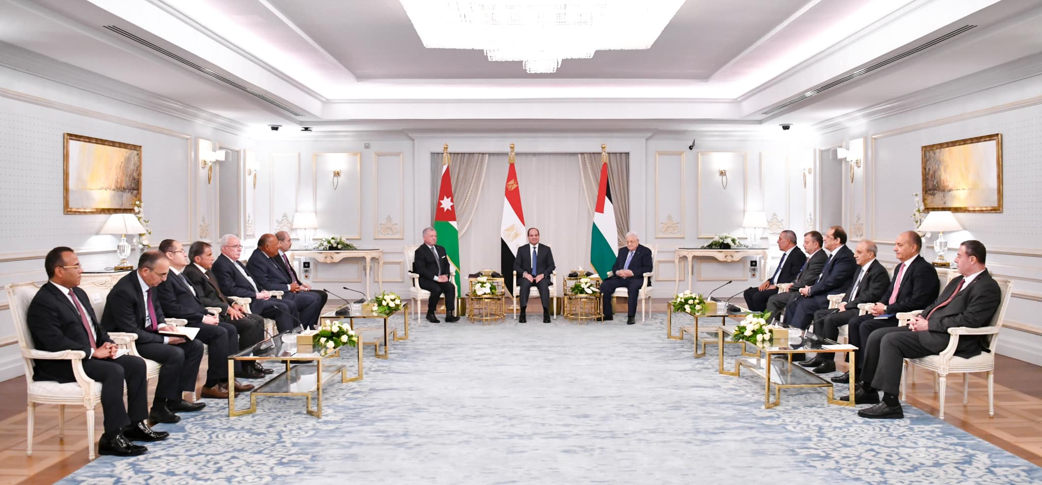 القمة الثلاثية المصرية الأردنية الفلسطينية