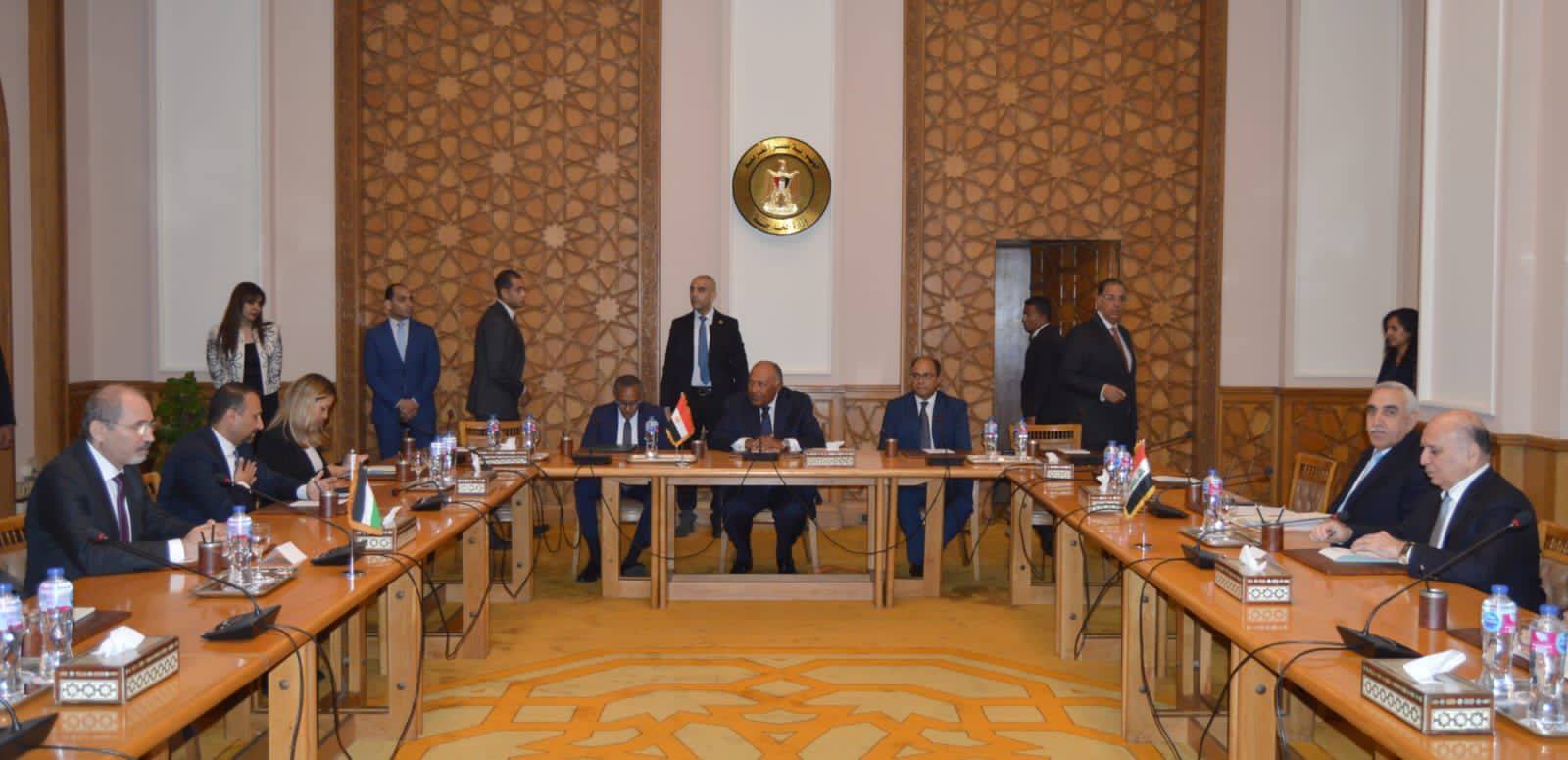 اجتماع آلية التعاون الثلاثي بين مصر والأردن والعراق