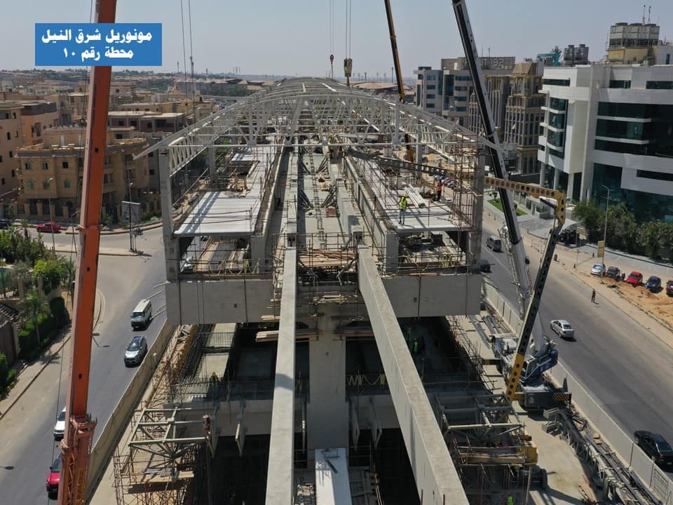 جولة تفقدية لمتابعة معدلات تنفيذ مشروع مونوريل شرق النيل