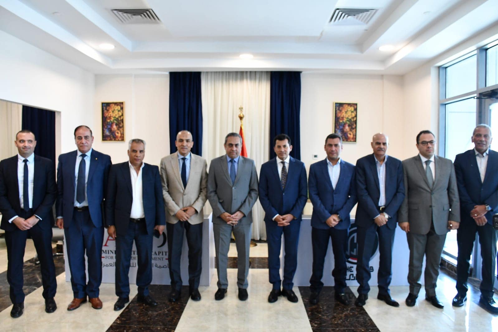 وزير الرياضة يشهد مراسم توقيع بروتوكول تعاون بين نادي النادي وشركة العاصمة الادارية