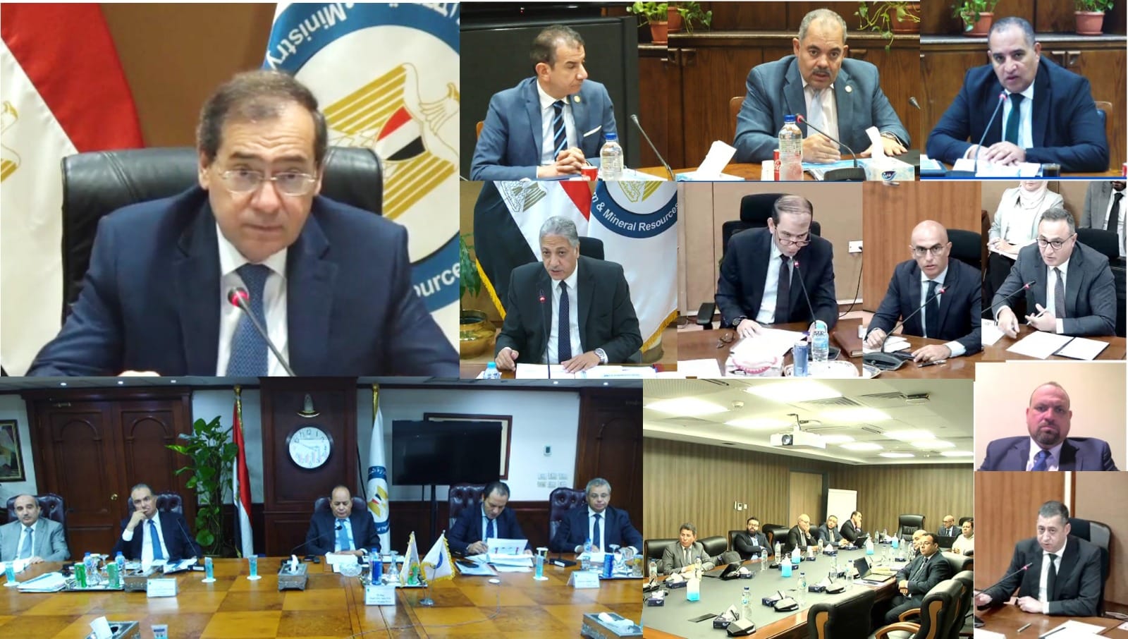 وزير البترول عبر تقنية الفيديوكونفرانس لإعتماد نتائج أعمال العام المالى