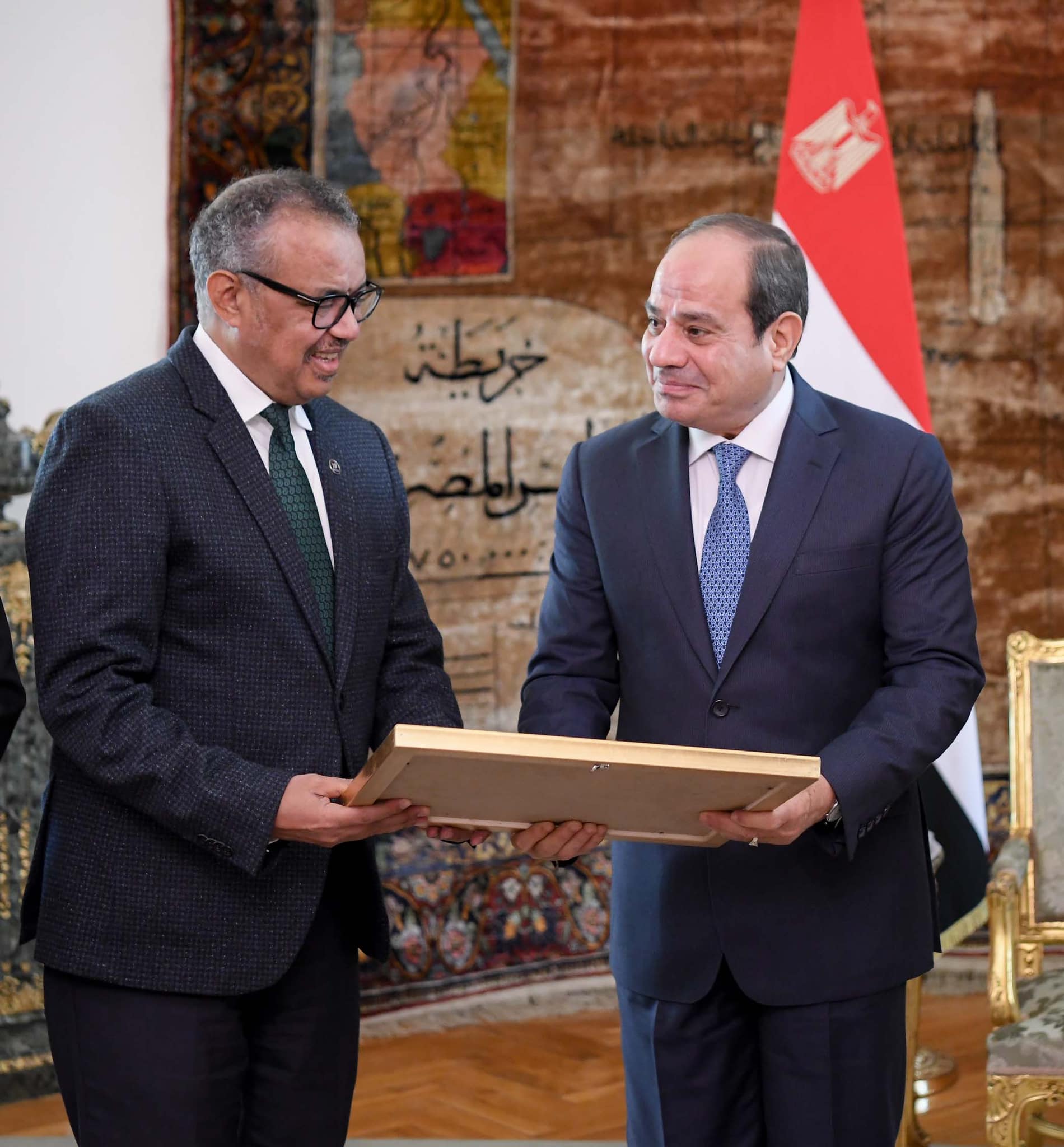 الرئيس السيسي يستقبل مدير عام منظمة الصحة العالمية