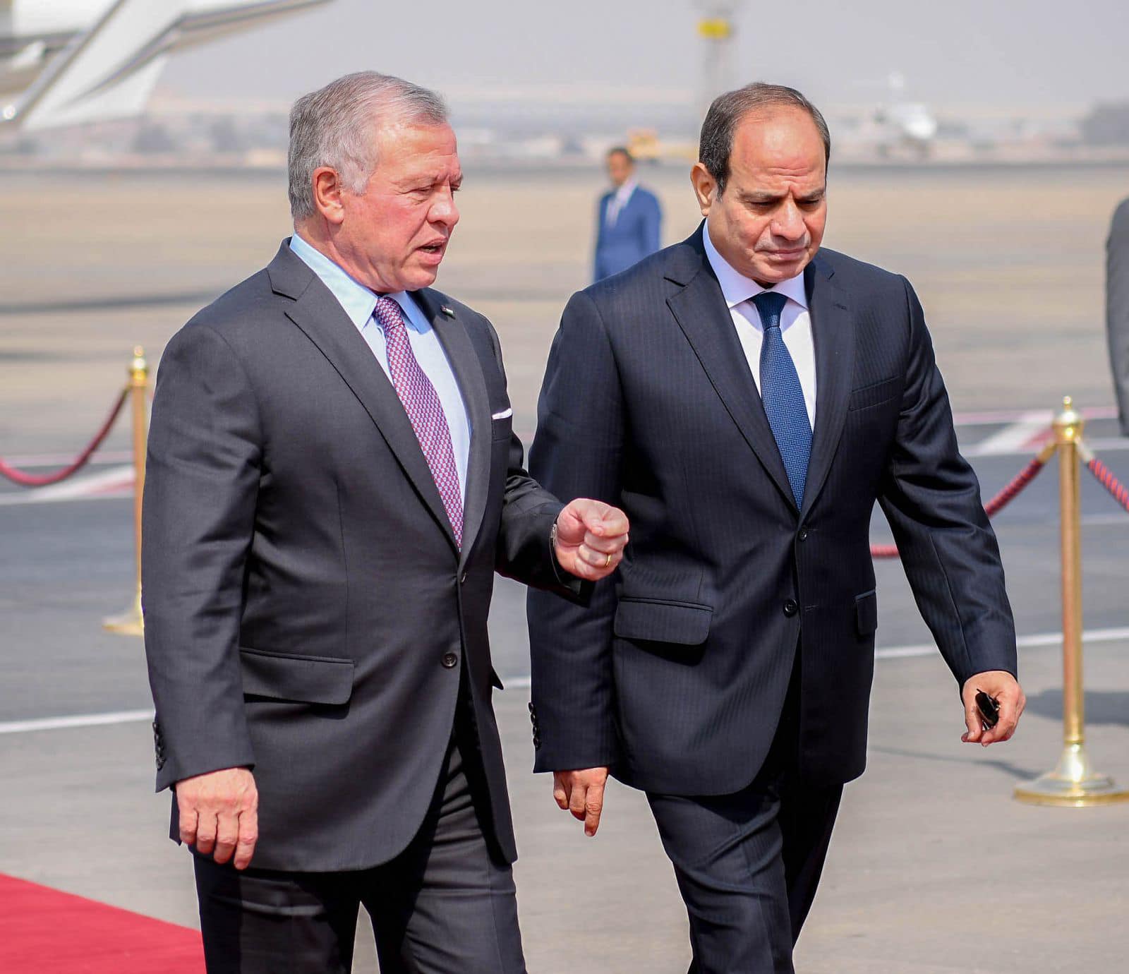 الرئيس السيسي يستقبل العاهل الأردني