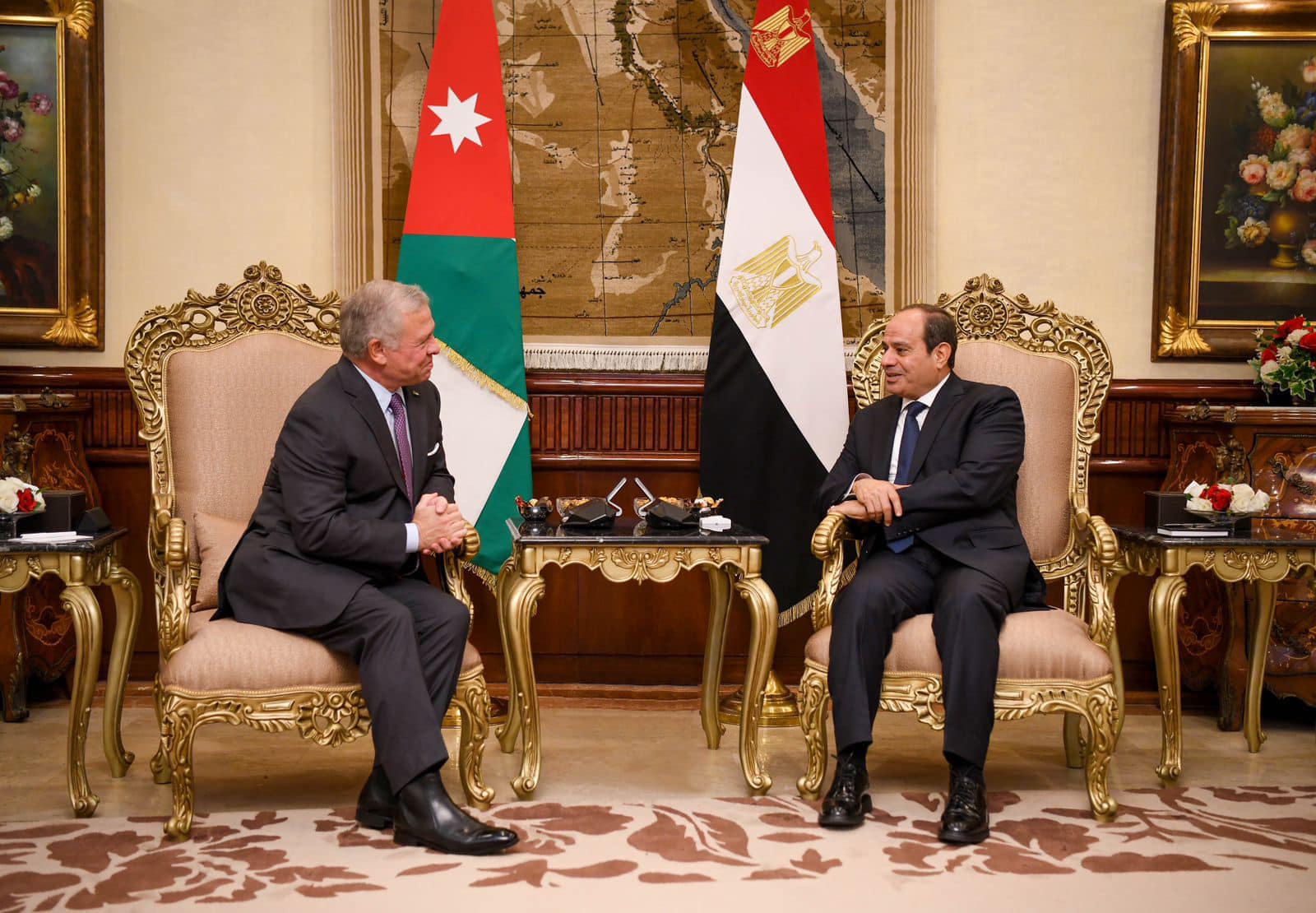 الرئيس السيسي مع العاهل الأردني
