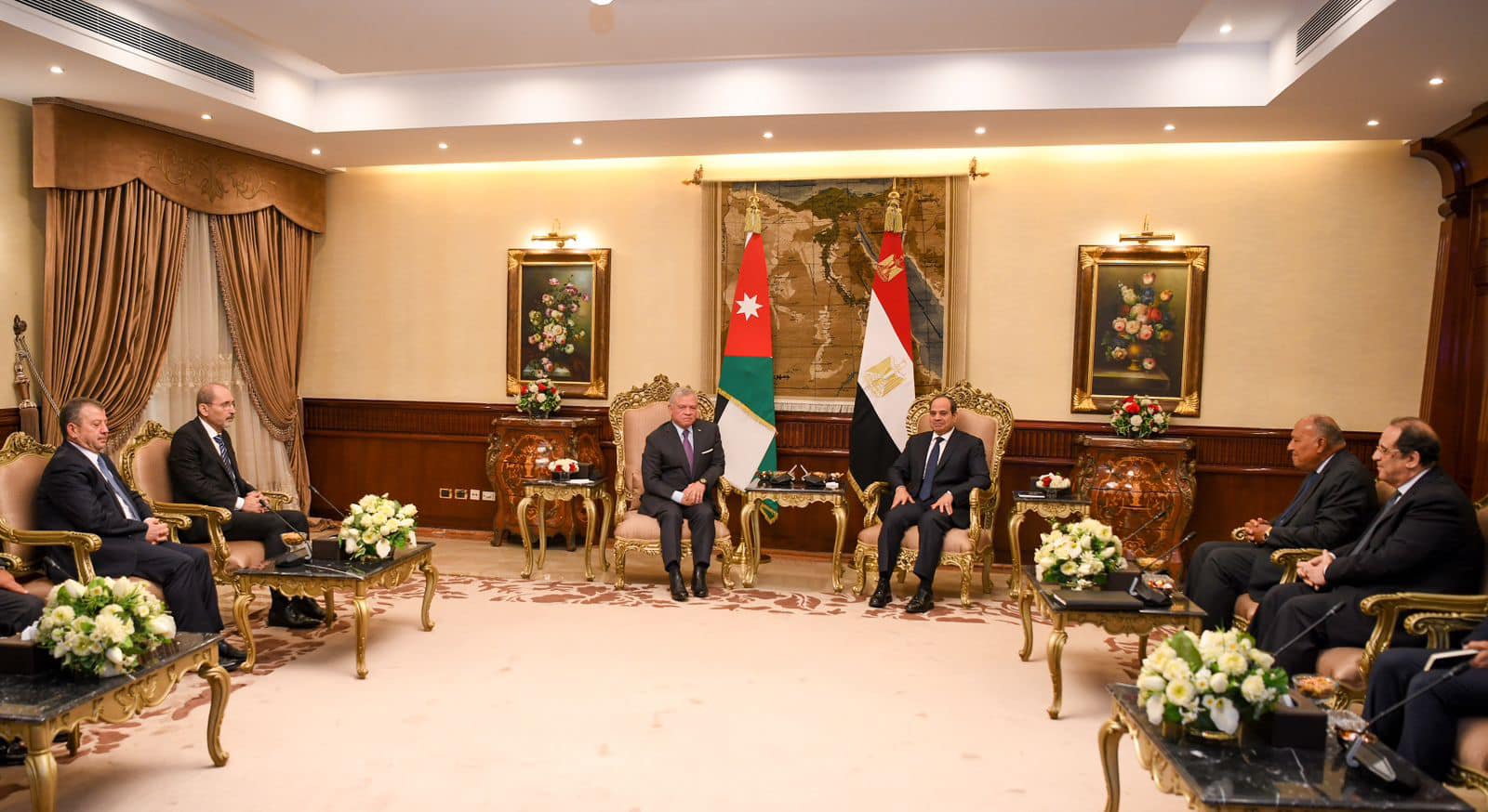 الرئيس السيسي مع العاهل الأردني