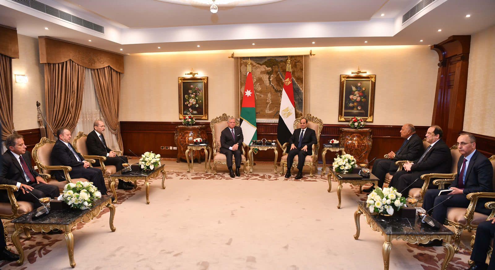 الرئيس السيسي مع العاهل الأردني