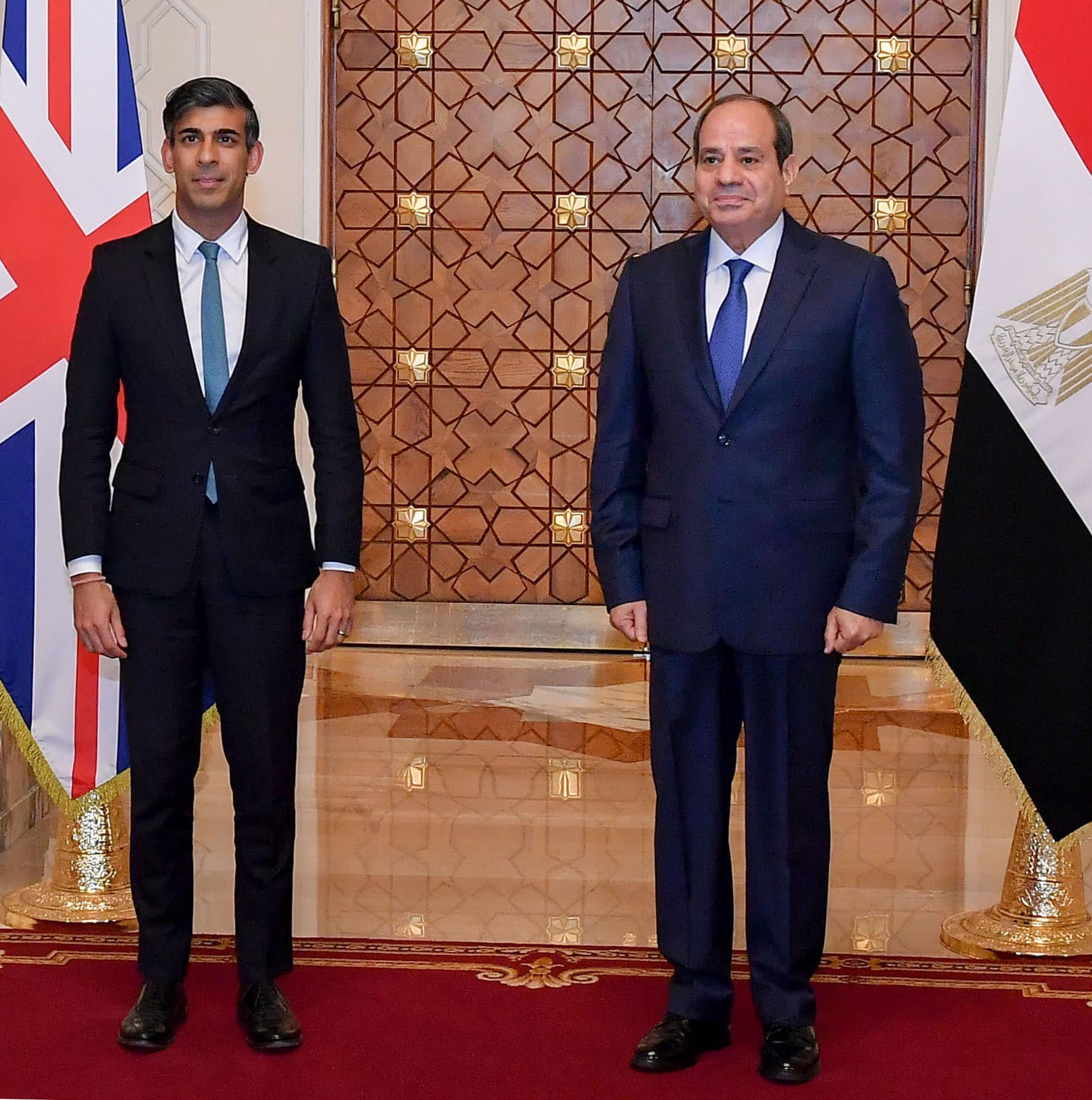 الرئيس السيسي مع رئيس الوزراء البريطاني ريشي سوناك