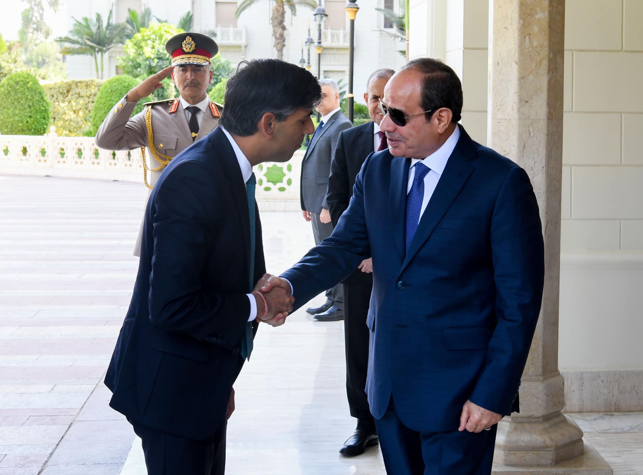 الرئيس السيسي مع رئيس الوزراء البريطاني ريشي سوناك