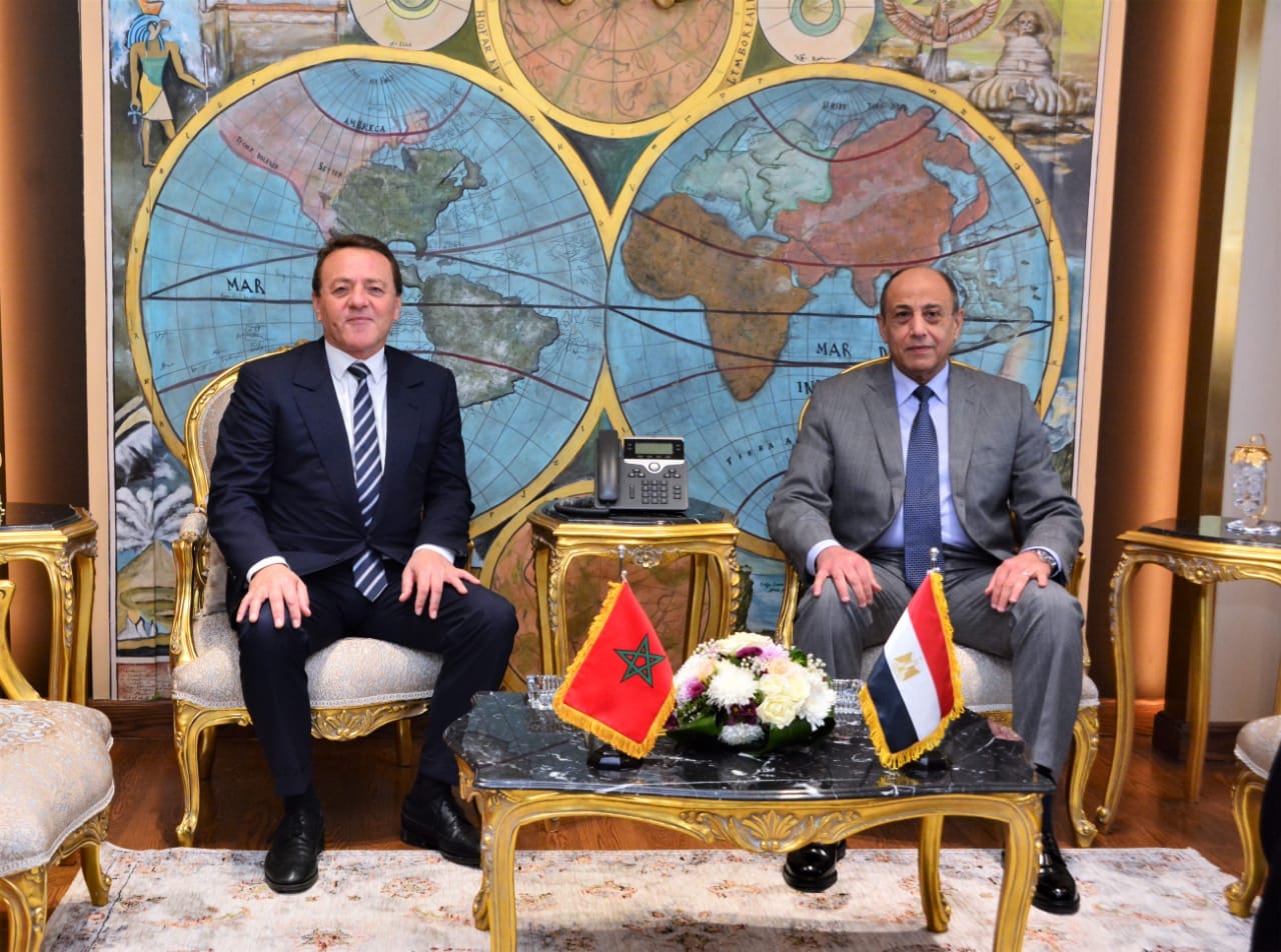 وزير الطيران المدني مع وزير النقل واللوجستيات المغربى