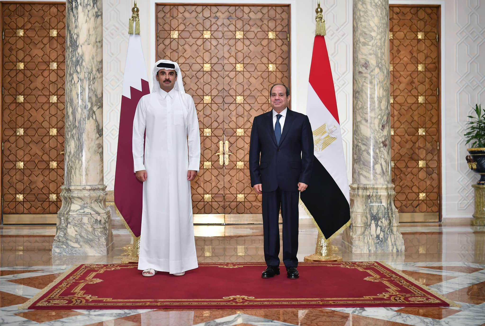 الرئيس السيسي مع أمير دولة قطر