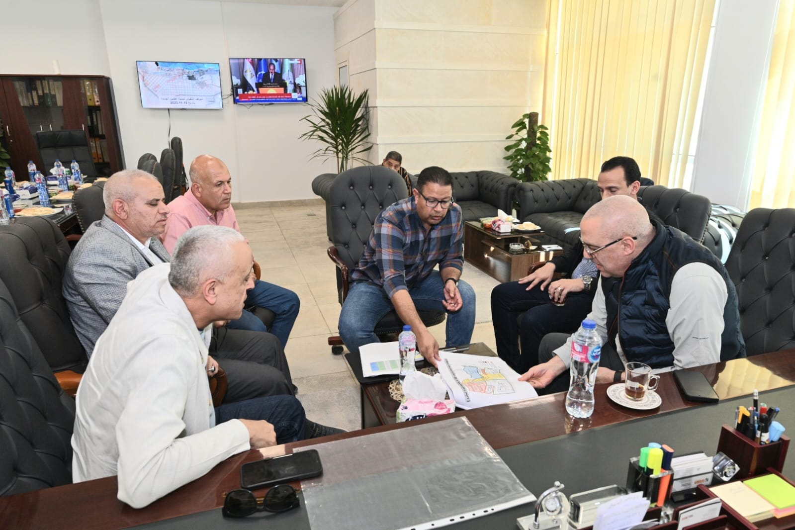 اجتماع وزارة الإسكان بمقر جهاز مدينة العلمين الجديدة