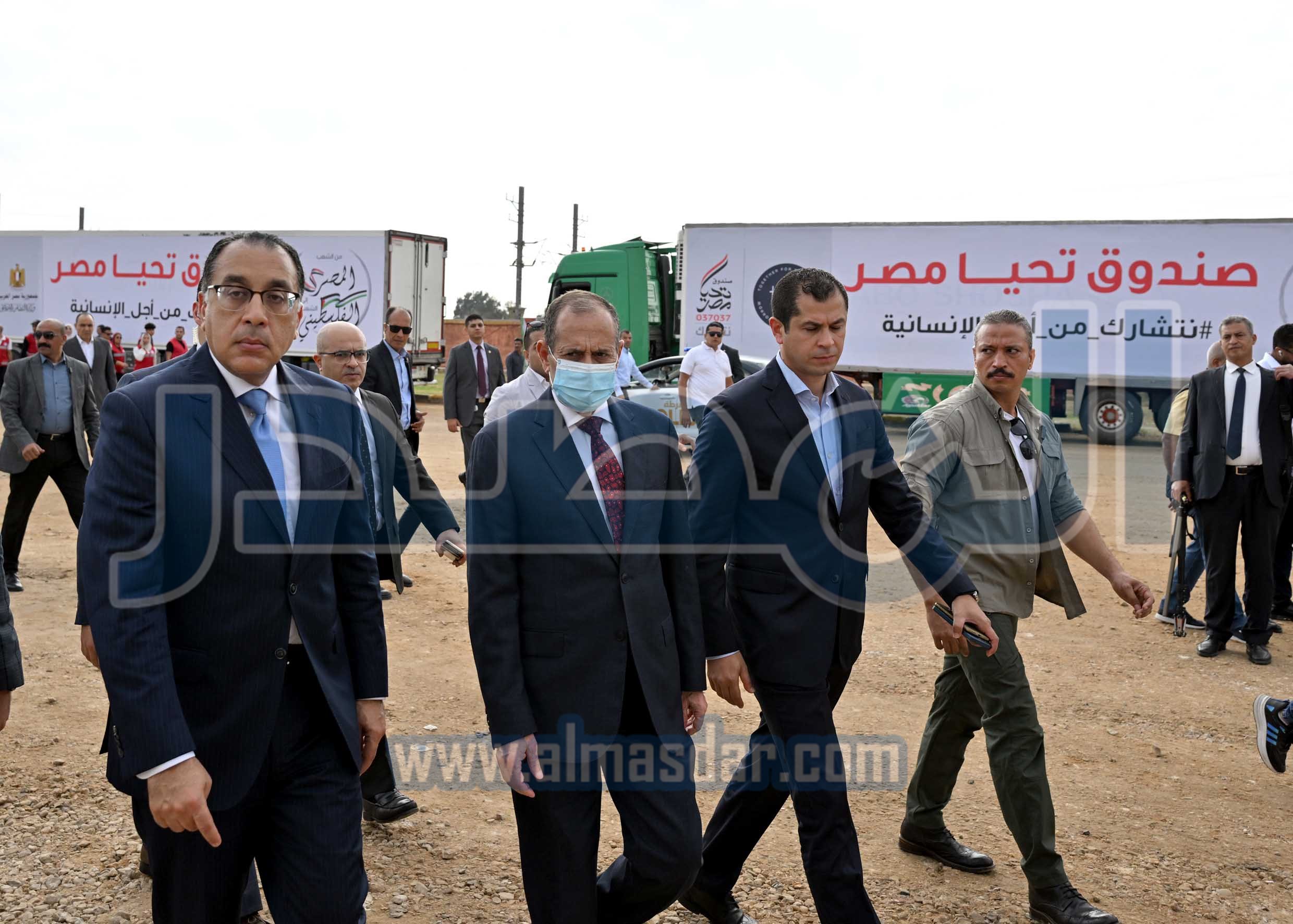 مدبولى يطلق قافلة مساعدات إنسانية شاملة للأشقاء الفلسطينيين