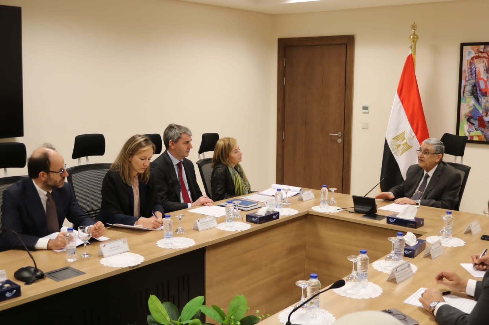 بحث سبل تعزيز التعاون بين قطاع الكهرباء وبنك الإستثمار الأوروبى