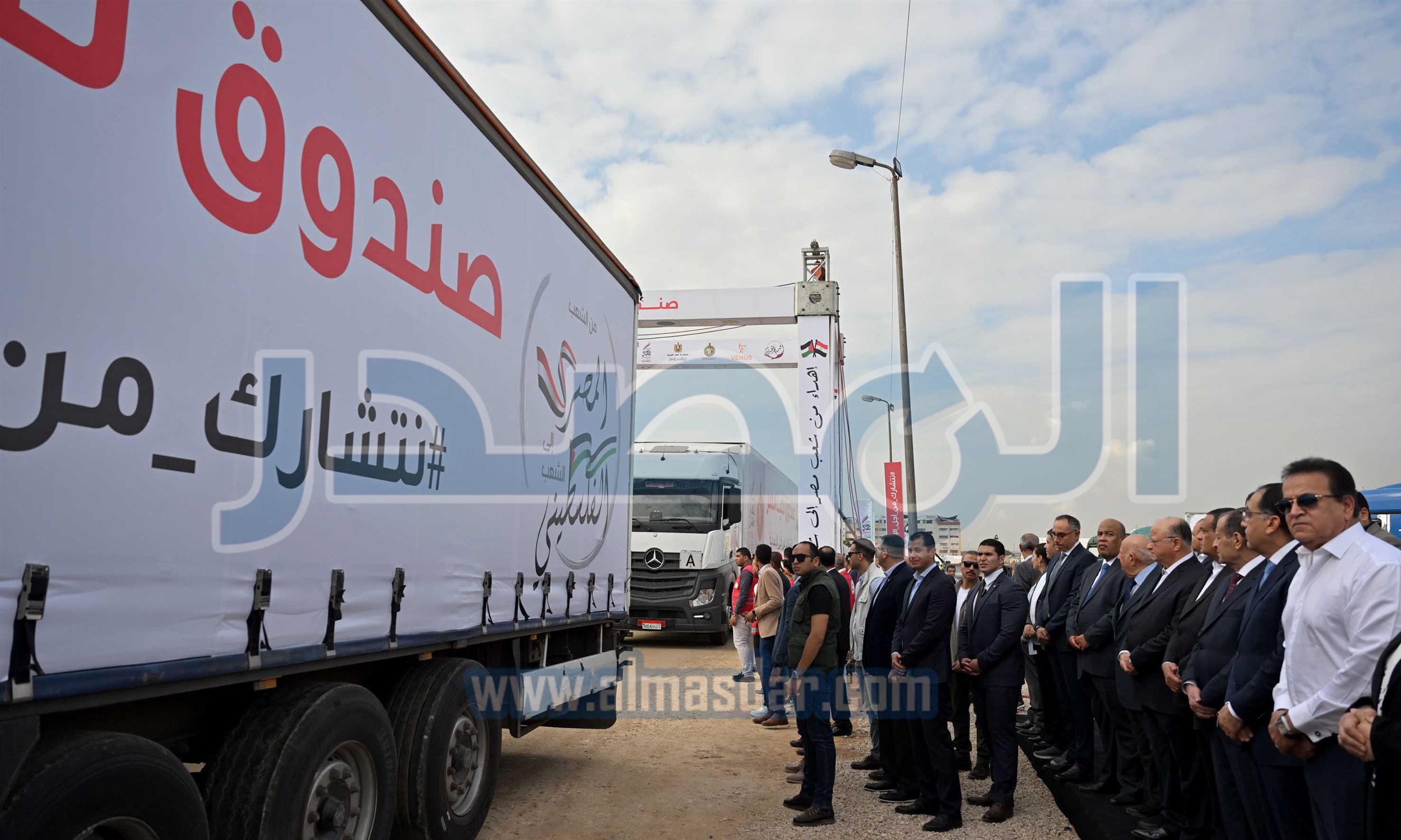 مدبولى يطلق قافلة مساعدات إنسانية شاملة للأشقاء الفلسطينيين