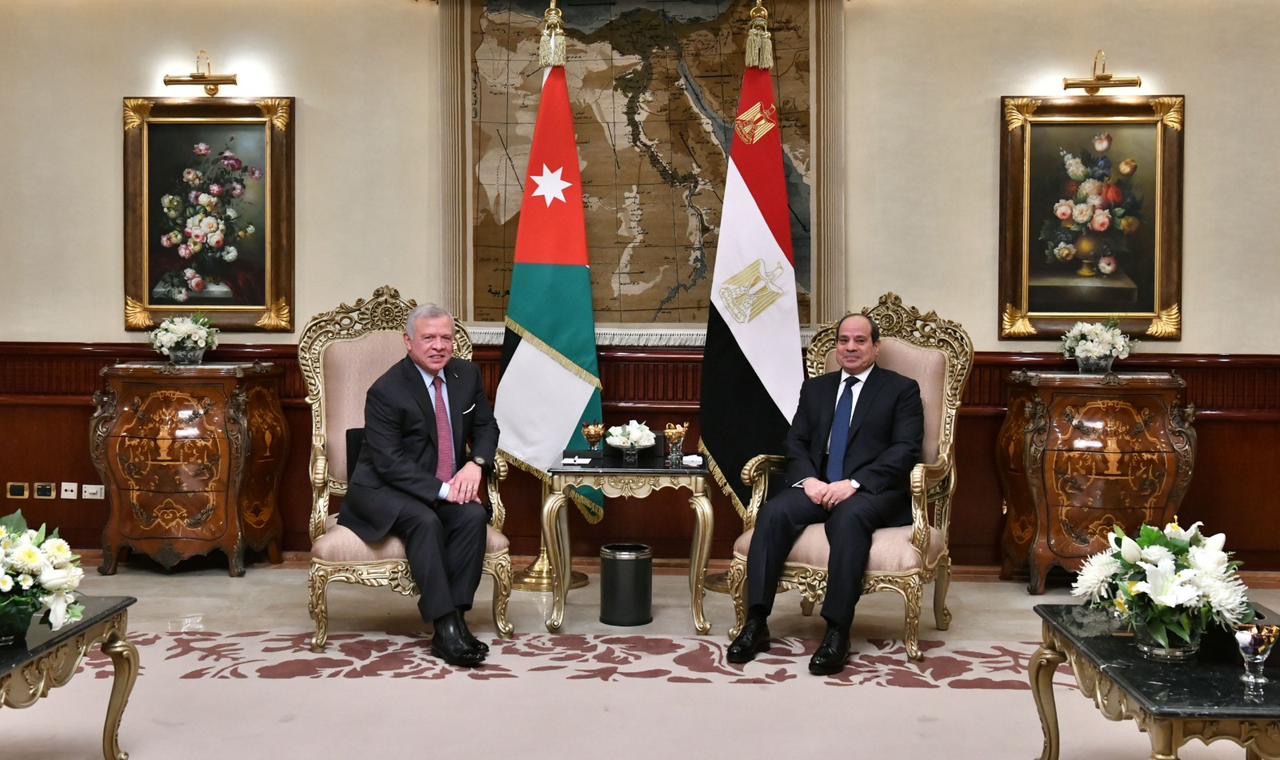 الرئيس السيسي يستقبل الملك عبد الله الثاني بن الحسين