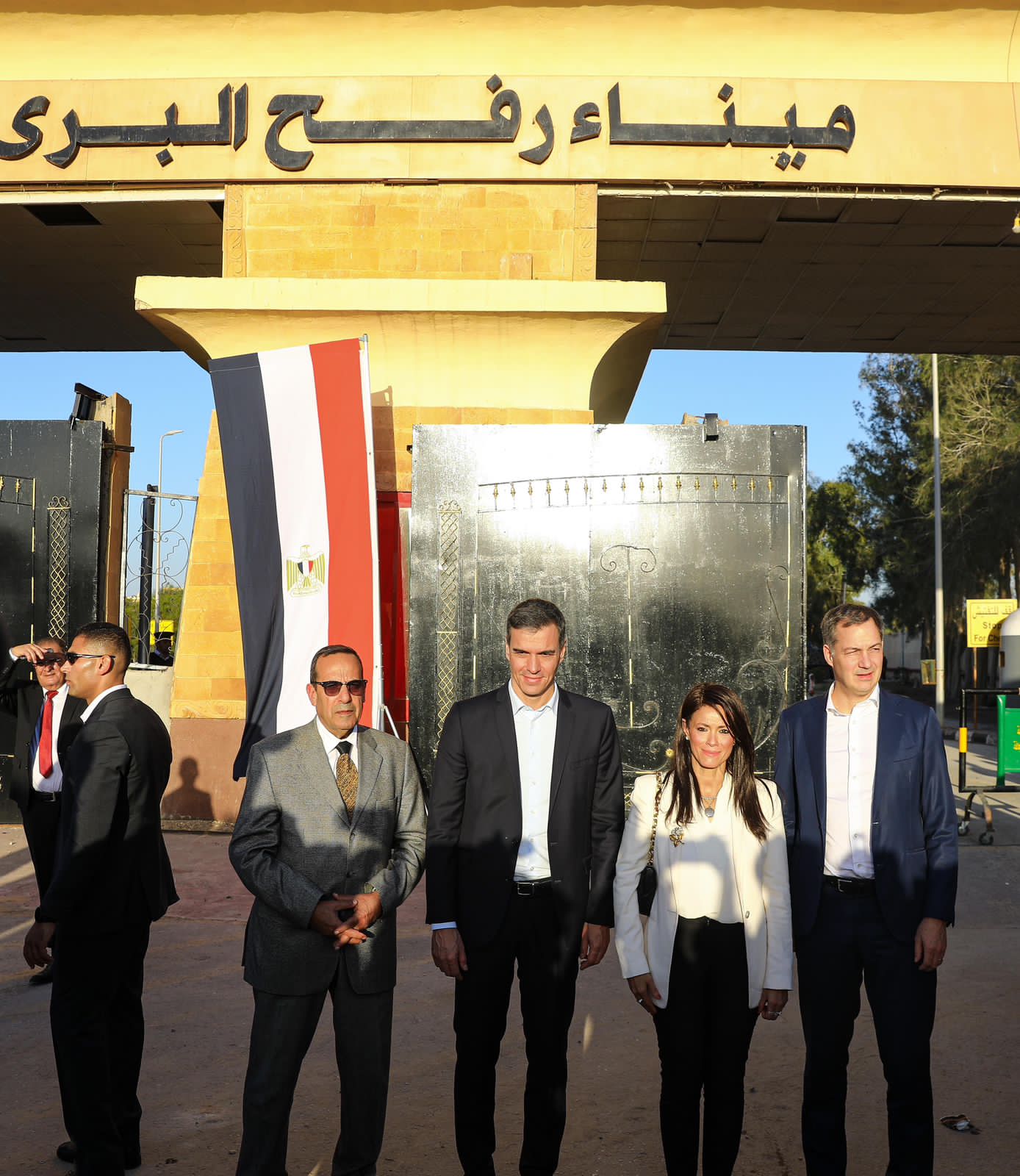 وزيرة التعاون الدولي خلال زيارتها لمعبر رفح