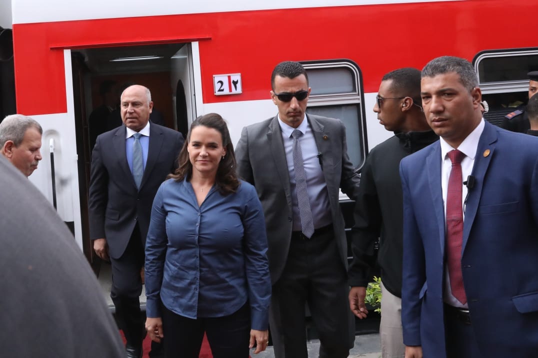 رئيسة المجر في زيارة تاريخية لمحطة مصر برمسيس