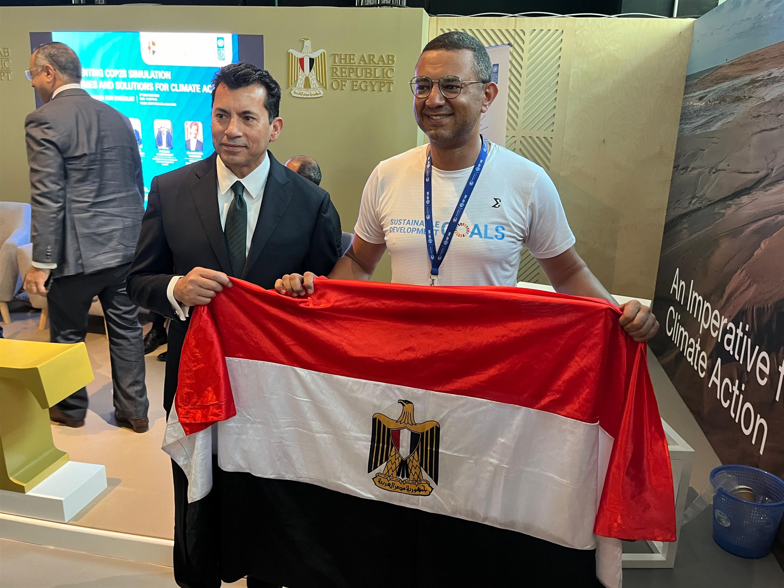 وزير الشباب والرياضة يشارك بمؤتمر المناخ COP28