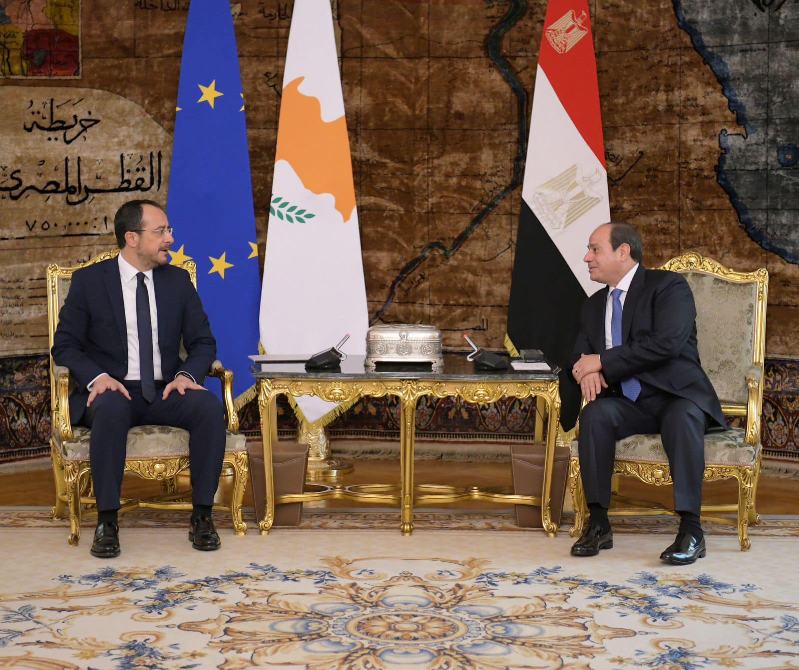 الرئيس السيسي يلتقى نيكوس خريستودوليدس رئيس قبرص