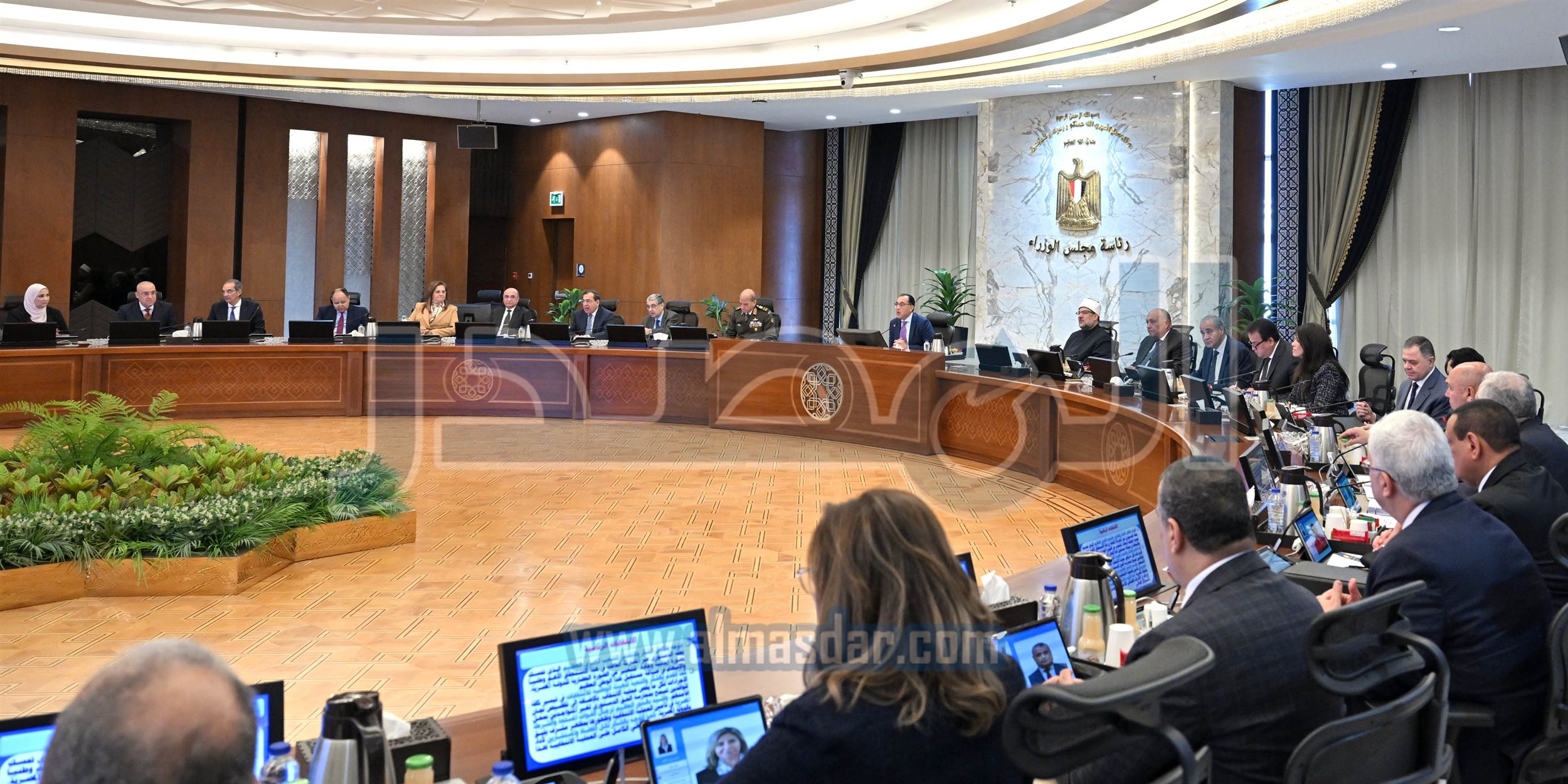 مجلس الوزراء يبدأ اجتماعه الأسبوعي بالعاصمة الإدارية