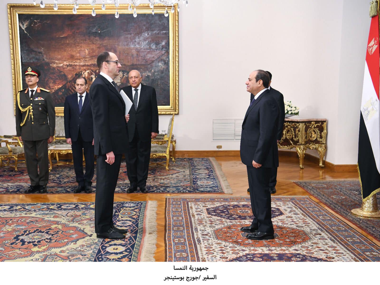 الرئيس السيسي يتسلم أوراق اعتماد 20 سفيرًا جديدًا