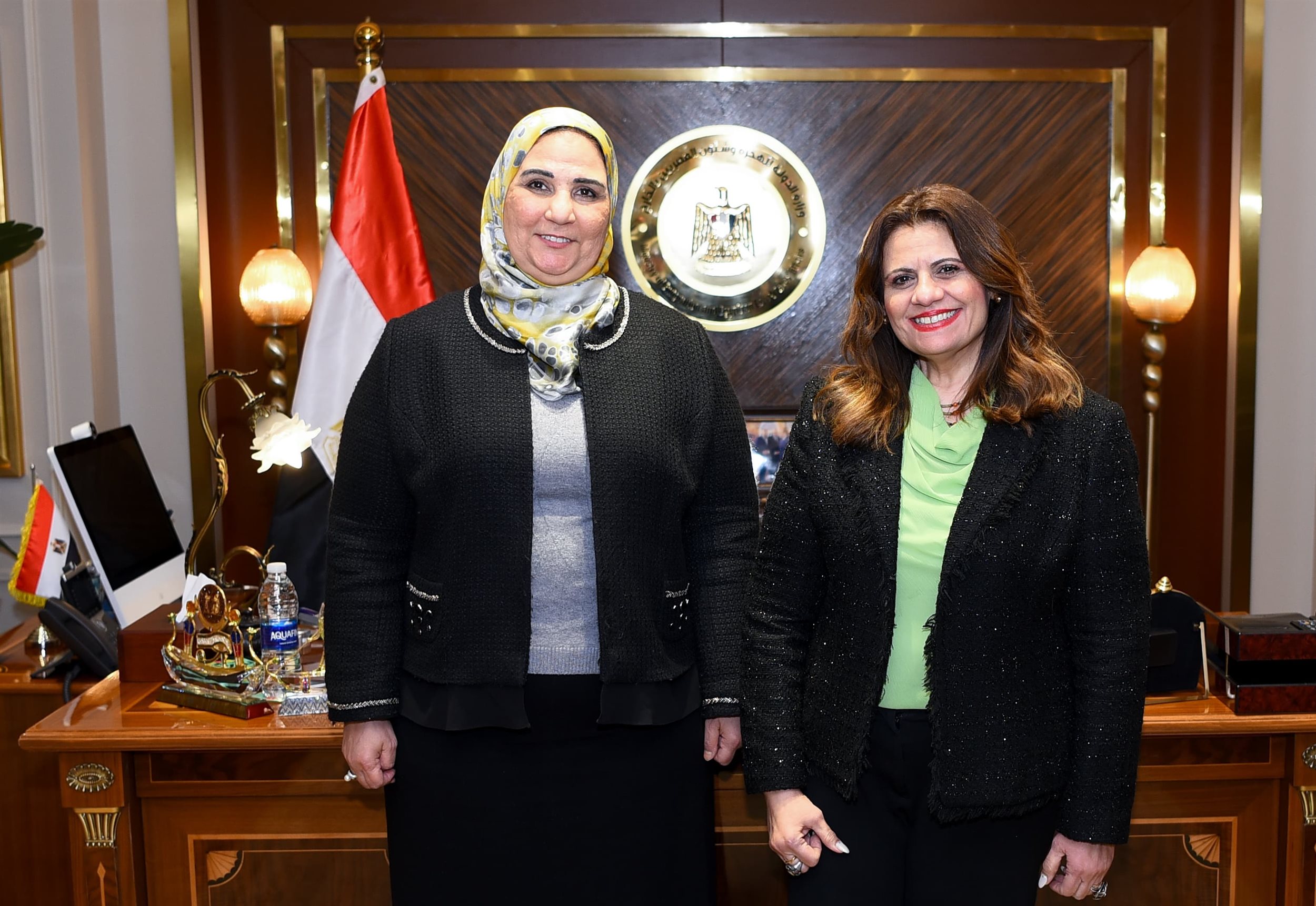 وزيرة الهجرة مع وزيرة التضامن لمناقشة خدمة المصريين بالخارج
