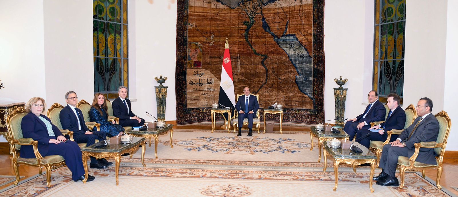 الرئيس السيسي يستقبل وزير الخارجية الأمريكي