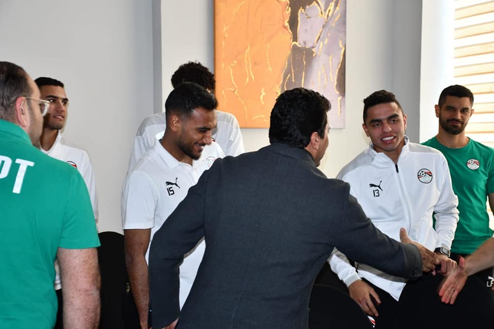 وزير الرياضة يلتقي لاعبي المنتخب الأوليمبي علي هامش الندوة التثقيفية السابعة لمكافحة المنشطات