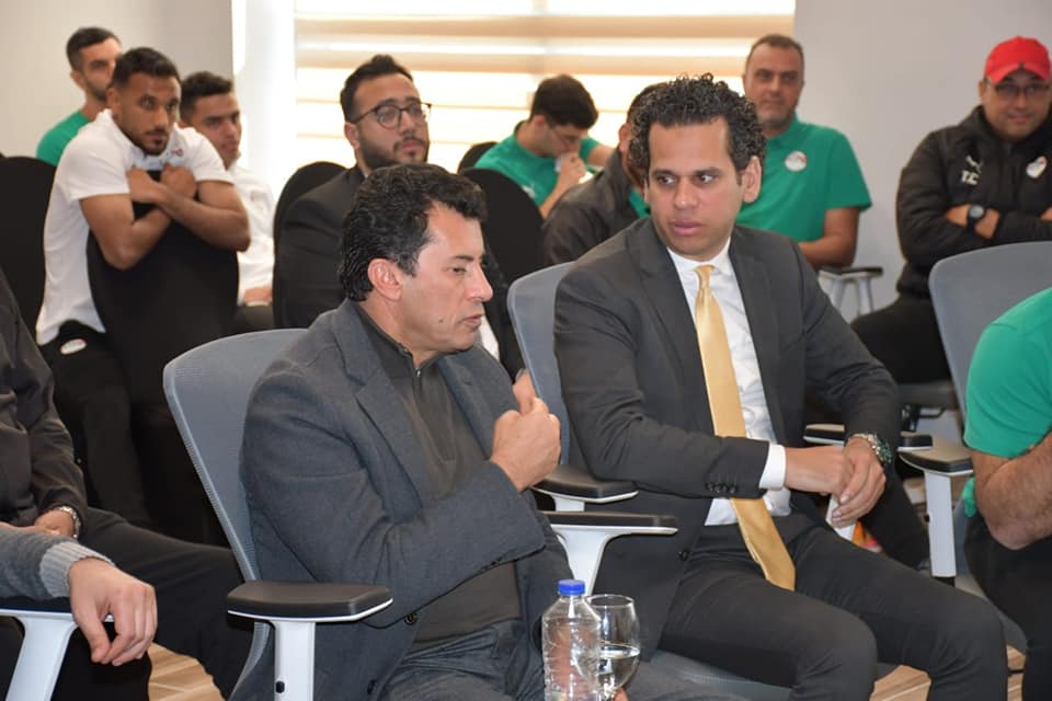 وزير الرياضة يلتقي لاعبي المنتخب الأوليمبي علي هامش الندوة التثقيفية السابعة لمكافحة المنشطات
