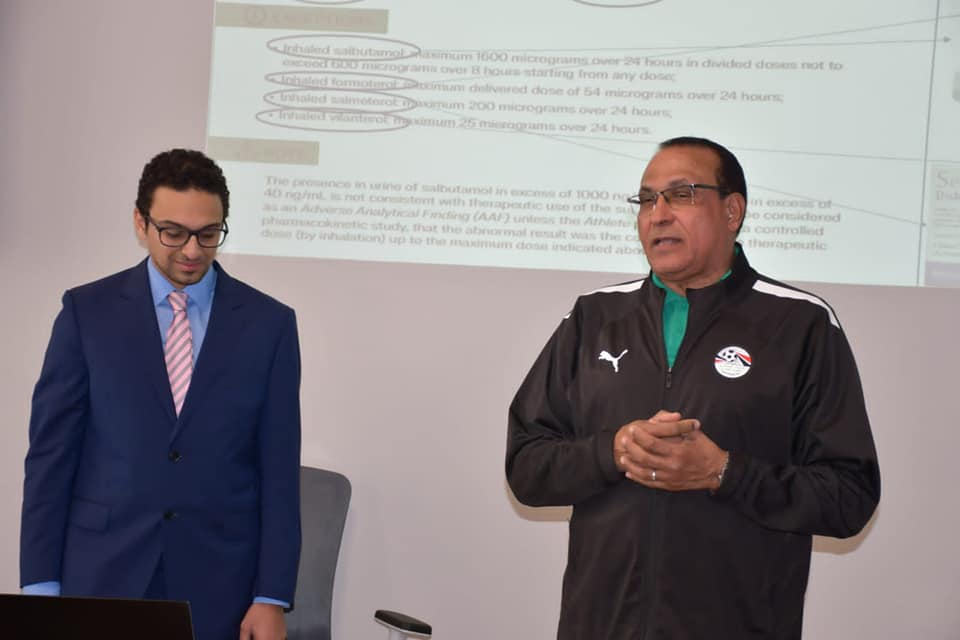 وزير الرياضة يلتقي لاعبي المنتخب الأوليمبي علي هامش الندوة التثقيفية السابعة لمكافحة المنشطات