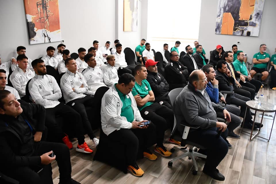 وزير الرياضة يلتقي لاعبي المنتخب الأوليمبي علي هامش الندوة التثقيفية السابعة لمكافحة المنشطات
