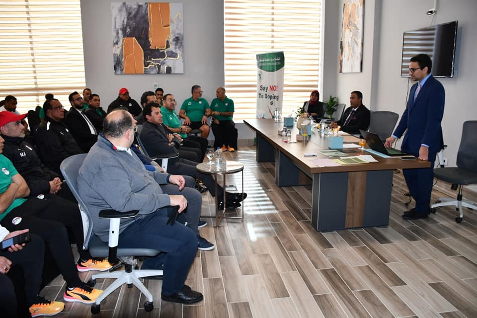 وزير الرياضة يلتقي لاعبي المنتخب الأوليمبي علي هامش الندوة التثقيفية السابعة لمكافحة المنشطات