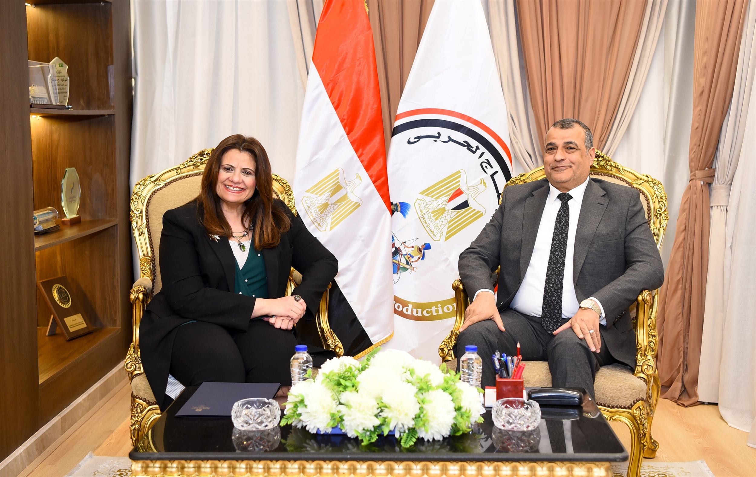 وزير الإنتاج الحربي يستقبل وزيرة الهجرة